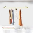 thumbnail image 5 of Industrial Gold Hanging Clothes Rack Pipe Wall Mounted Clothes Pole Shelves Rack, 5 of 15
