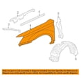 thumbnail image 3 of For 11-12 Avalon Sedan 3.5L Front Fender Quarter Panel Primed Steel Right Side, 3 of 4