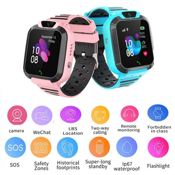 Kids Smart Watch Waterproof Sos Positioning Finder Touch-Screen Call Phone Watch Q16s for Boys Girls