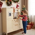 thumbnail image 3 of TLSUNNY Kids Play Kitchen, Wooden Kitchen Playset w/ Realistic Light & Sound and Cooking Accessories, for Toddlers, 3 of 9