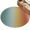 thumbnail image 2 of Round Area Rugs 4Ft, Orange Yellow Green Ombre Non-Slip Washable Circle Rugs Carpet, Modern Art Aesthetics Abstract Indoor Outdoor Rug Floor Mats Throw Runner for Bedroom Living Room Bathroom, 2 of 8