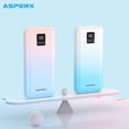 thumbnail image 2 of ASPERX 2-Pack Power Bank 10000mAh, Portable Phone Charger Power Battery Pack, Dual-USB & LED Display, Type C Cable, 2 of 11