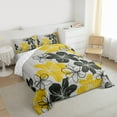 thumbnail image 3 of Homewish Retro Flower Bedding Comforter Set,Rustic Plant Twin Comforter Sets,Yellow Black Gray Bedding Set For Kids,Ultra Soft Home Decor Reversible,2pcs, 3 of 8