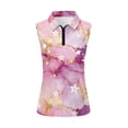 thumbnail image 2 of Uorisanigo Marble Pattern Women's Golf Top Casual Comfortable Quick Dry Zip Up Workout Tennis Tops Relaxed Sleeveless Star Outing Wear for Workout Sports, 2 of 7