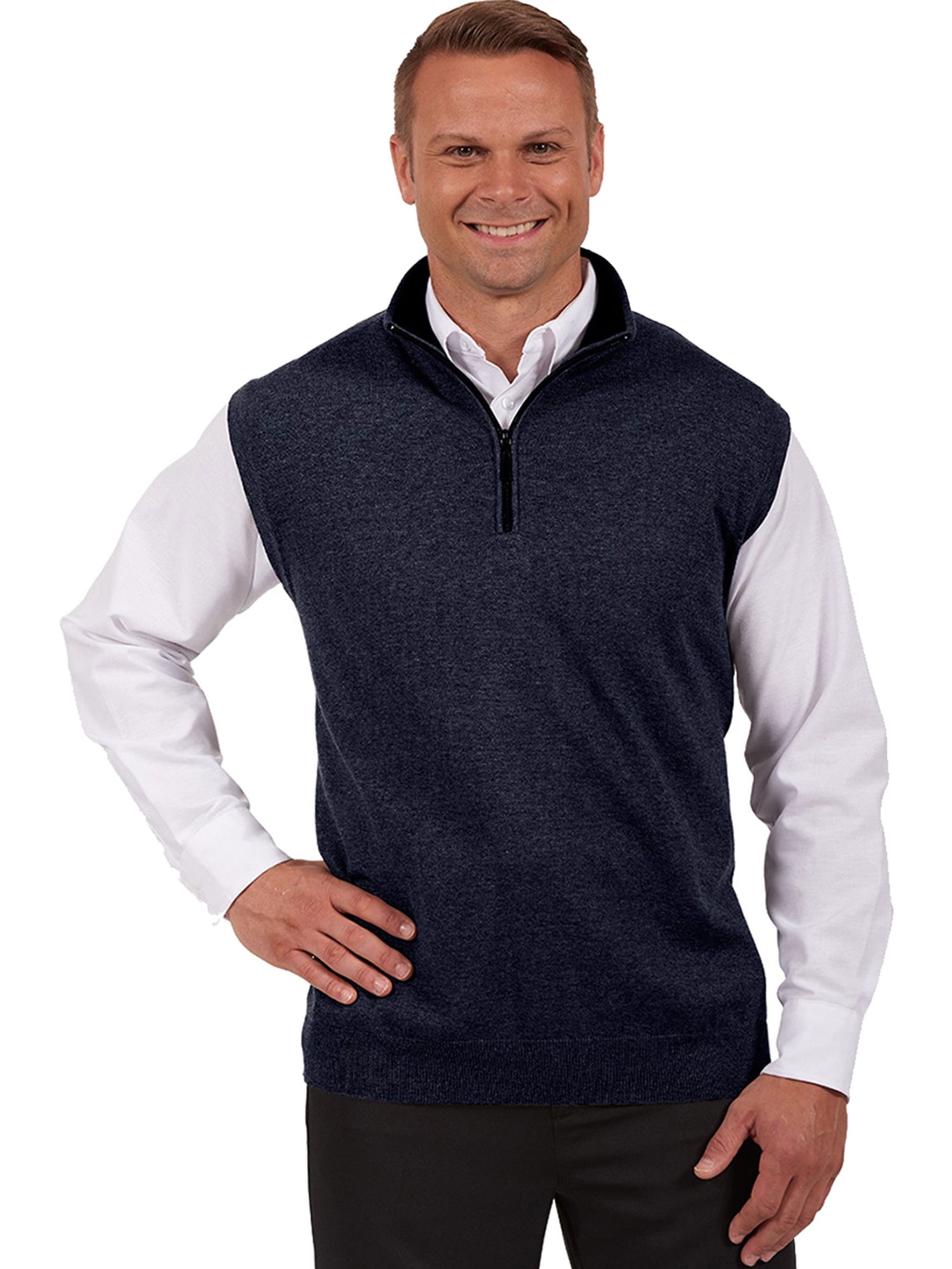 Mens half zip sweater vest Clearance