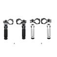 thumbnail image 4 of Baohd 2 Pieces Motorcycle Universal Pedals Folded Footrest Footpeg Electric Mounts Karts Scooters Collapsible Racing Silver, 4 of 6