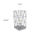 thumbnail image 3 of Modern Geometric Table Lamp - Metal Design - Gray Shade - 12" Tall - Home Accent Lighting, 3 of 6
