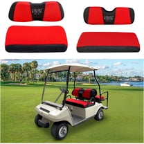 10L0L Golf Cart Seat Covers Set Front Rear for EZGO TXT RXV Club Car DS 4 Passenger ,S amd XS size