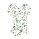 thumbnail image 3 of Tops Florales para Mujeres de Moda Casual V-Cuello Plisado Blusa de Manga Corta para Diario Y Fiesta, 3 of 6