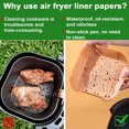 thumbnail image 6 of Air Fryer Disposable Paper Liner, Square Non-Stick Insert Parchment Paper Liners Air Fryer Oil-proof, 6 of 7