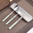 thumbnail image 3 of Birdeem 3-In-1 Stainless Steel Fork Spoon Chopsticks Set Travel Set with Plastic Case, 3 of 10