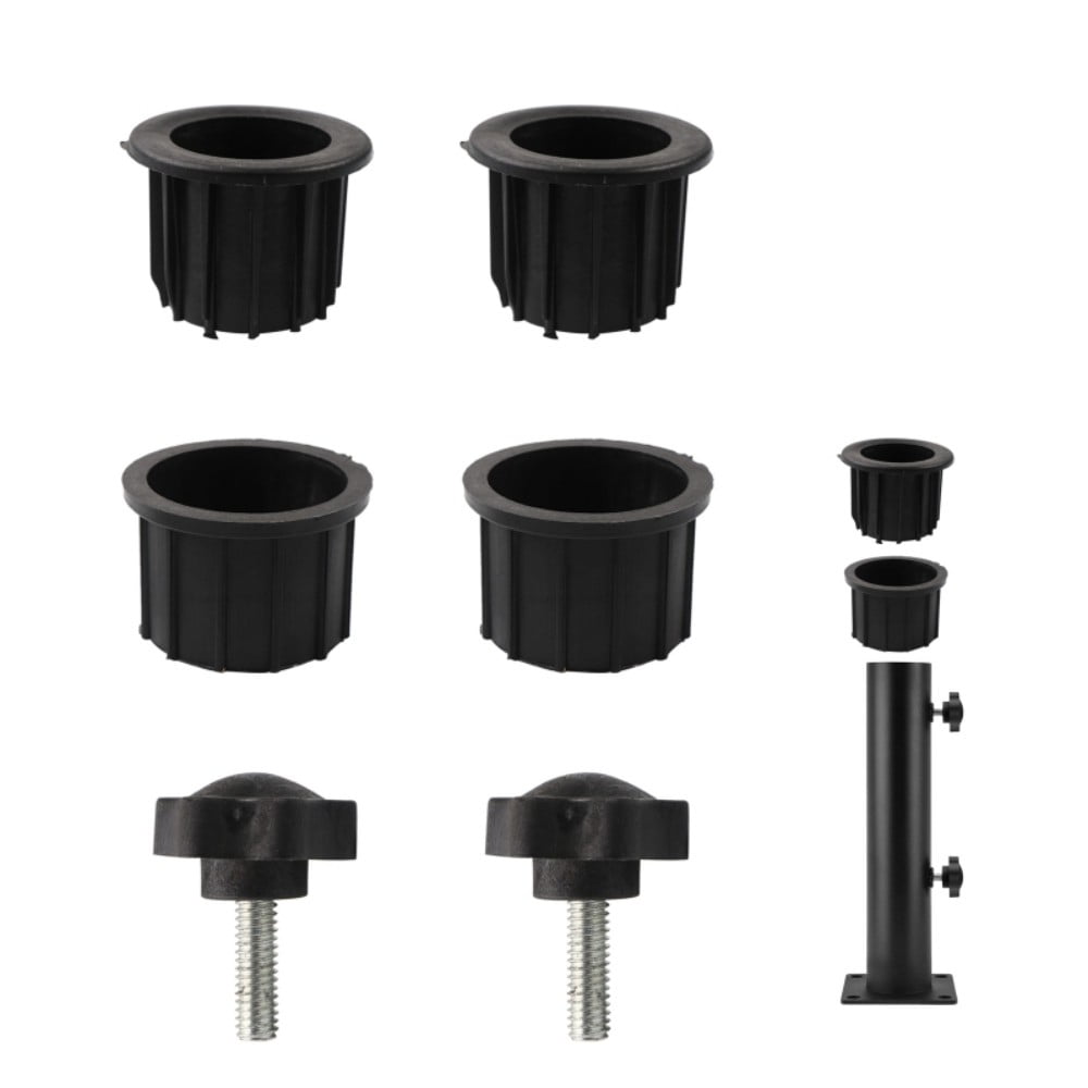 6Pcs Patio Umbrella Base Hole Ring Plug Cover Black Umbrella Stand