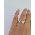 thumbnail image 3 of Hitanshu Jewels Round Cut CZ Trio Wedding Ring Set 14K Yellow Gold Finish Gift for Wife or Husband, 3 of 4