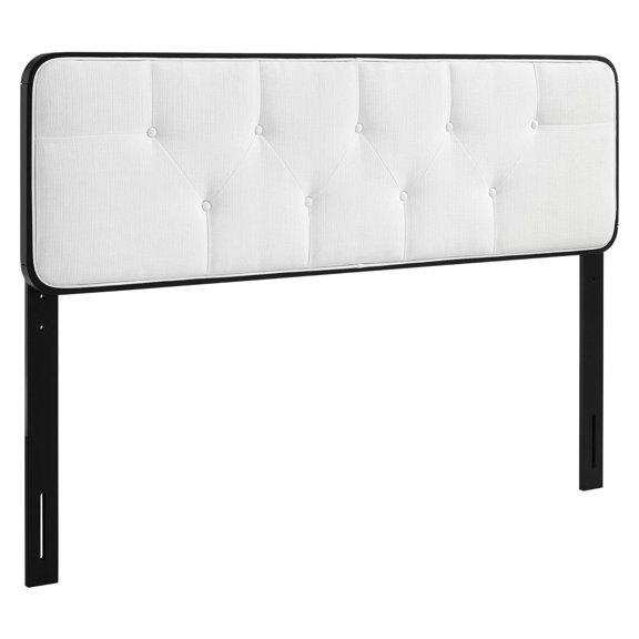 Ergode Collins Tufted Full Fabric and Wood Headboard - Black White