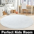 thumbnail image 2 of Soft Round Area Rug for Bedroom,Circle Rug for Nursery Room,Fluffy Carpet for Kids Room,Shaggy Floor Mat for Living Room,Furry Area Rug forTeen Room Decor for Girls Boys, 2 of 6
