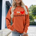 thumbnail image 2 of Arlun Fall Pumpkin Sweatshirts for Women Funny Letter Graphic Printed Sweatshirts Halloween Thanksgiving Long Sleeve Crewneck Casual Comfort Pullovers Tops Orange XL, 2 of 4