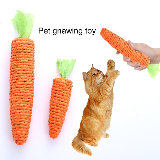 Juguete masticable para perros Xeyise para masticadores agresivos, duradero, resistente, artículos tejidos para dientes, encías, juguetes para perros con forma de zanahoria para perros medianos y