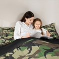 thumbnail image 5 of Feelyou Green Camouflage Queen Comforter Set, Camo Abstract Bedding Sets, Teens Kids Boys Girls Reversible Bedding Comforter Set, Lightweight Room Decor, 3pcs, 5 of 8