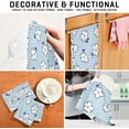 thumbnail image 7 of Dreamtimes Soft Absorbent Reusable Kitchen Towels, Set of 6|28x18 in, White Flower Plaid Dining Kitchen Living Room Tea Towels Dish Towels Decorative Towels, 7 of 7
