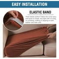thumbnail image 4 of Velvet Stretch Couch Cushion Cover Plush Cushion Slipcover for Chair Cushion Furniture Protector Seat Cushion Sofa Cover(1 Piece Armchair Cushion Cover, Rust), 4 of 6