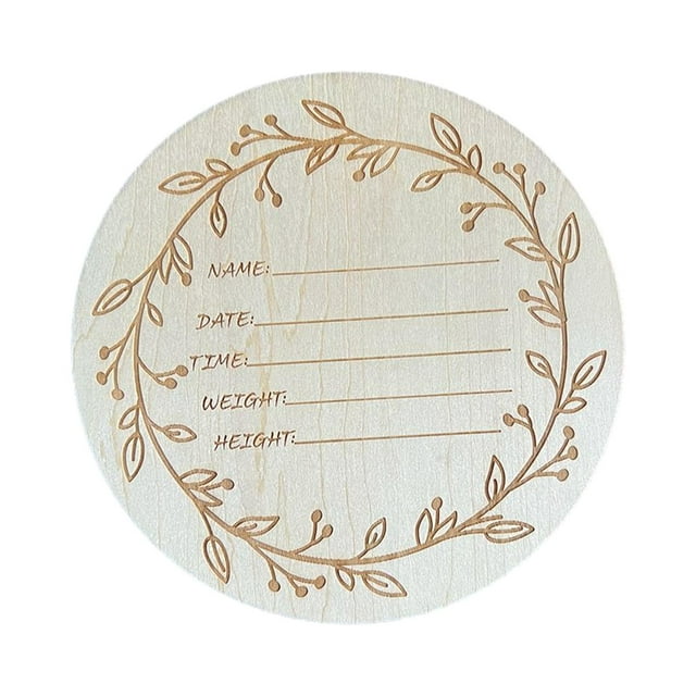 Milaget Newborn Announcement Sign Gift Baby Shower Sign for Infant Baby B