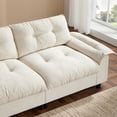 thumbnail image 2 of Modern L-Shape Sectional Sofa With Storage Ottoman, Chenille Upholstered Modular Couch with Cup Holder and USB Ports for Living Room Apartment Office, 2 of 12