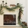 thumbnail image 5 of Artificial Christmas Garland 1PC，Long Faux Greenery Vines with Pine Needles & Berries for Festive Indoor Outdoor Holiday Decor(Green), 5 of 9
