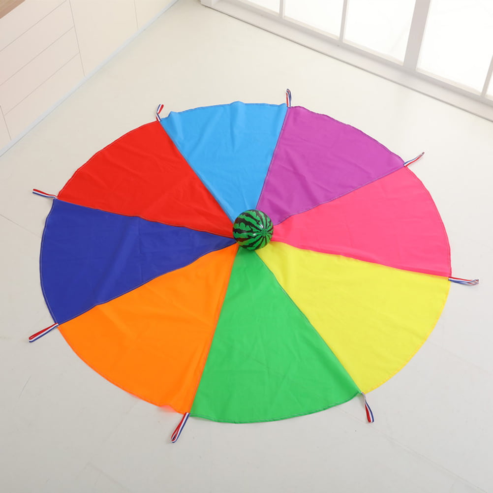 Details about   Hot Rainbow Umbrella Parachute Toy Early Education Toy For Kids Teamwork Game BB 