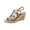 Gold, variant on Womens Faux Leather Open Toe Wedge Sandals