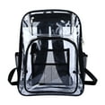 thumbnail image 2 of 100Fens Heavy Duty Clear Backpack With Large Laptop Compartment,Plastic Bookbags For School,Stadium,Security,Sporting, 2 of 9