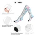 thumbnail image 5 of Lsque Cute Elephant Pattern Sport Compression Socks for Men & Women 15-20 mmHg Knee High Nurse Pregnant Running Medical and Travel Athletic, 5 of 6