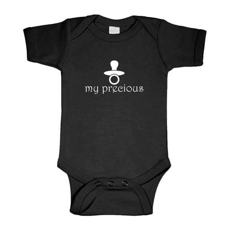

MY PRECIOUS - Unisex Cotton Romper Baby Bodysuit Black 18m