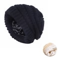 thumbnail image 2 of QASIEATN Women's Everyday Wear Accessories Autumn Cozy Cable Knit Beanie Winter Warm Satin Lined Soft Knit Hat Lightweight Casual Cap Warm Beanie for Women, 2 of 9