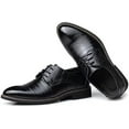 thumbnail image 6 of Men's Gradient Toe Dress Shoes Oxford Shoes Formal Pointed Lace Up Casual Business Suit Tuxedo Shoes for Men, 6 of 6