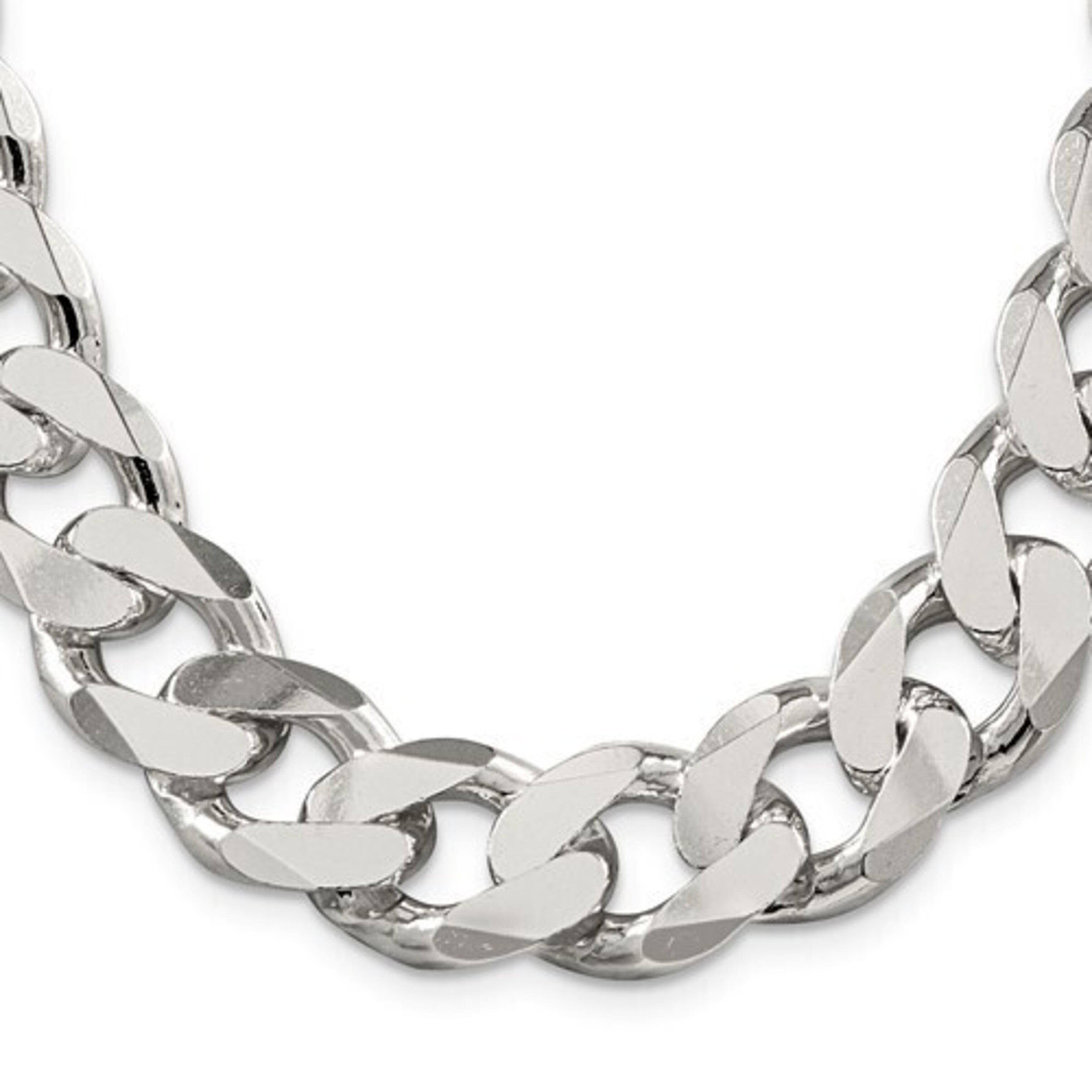 Sterling silver chain extra thick box 24 inches - Dimple's Imports