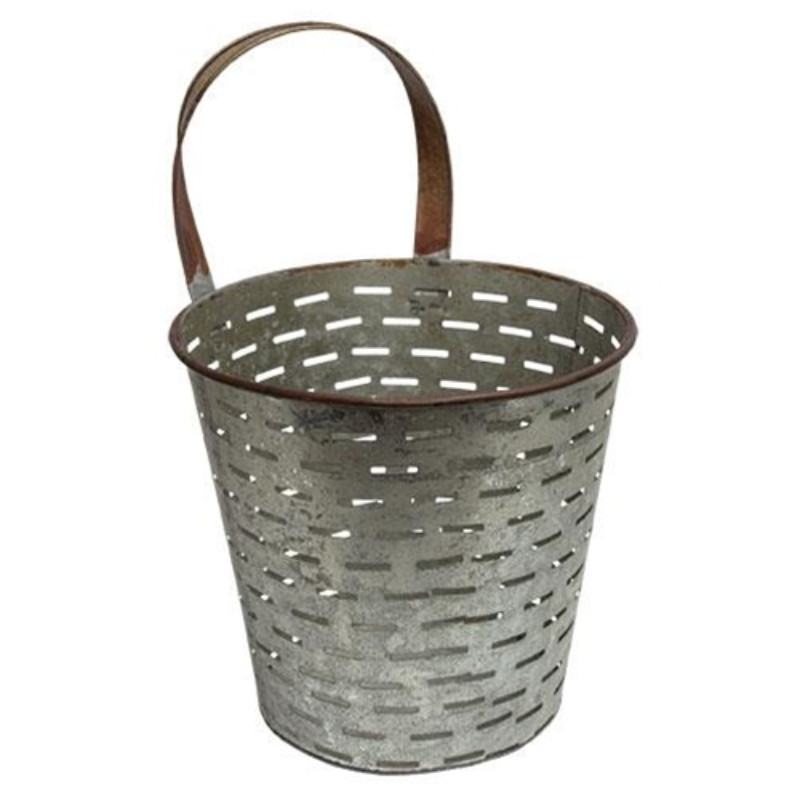 Galvanized Metal Olive Bucket
