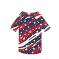 thumbnail image 5 of Small Dog Clothes Stars Stripes Print 1 Pc Lightweight Pet Shirt Fourth of July Holiday Extra Small Dog Clothes, 5 of 5