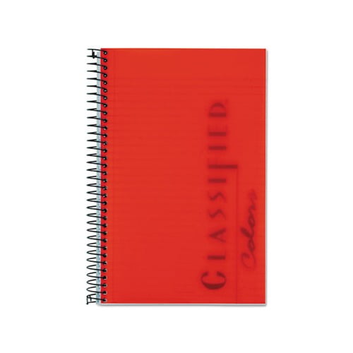 Color Notebooks 1 Subject, Narrow Rule, Ruby Red Cover, 8.5 x 5.5, 100 Sheets