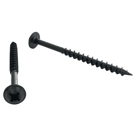 

Cabentry Brand | Wood Screws | Round Washer Head | Phillips Square Drive | #8 | 2 1/2 Inch | Deep Thread | Sharp Point | Black Phospate Finish | 100 Pack