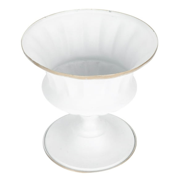FUEENIRVA 1Pc Vintage Iron Flower Vase White Simple and Modern Table Centerpiece Decor Home Decoration