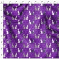 thumbnail image 4 of Soimoi Popeline de Coton Violette Tissu Décor Animal Chat Trèfle Imprimé BTY 58 Pouces de Large, 4 of 6