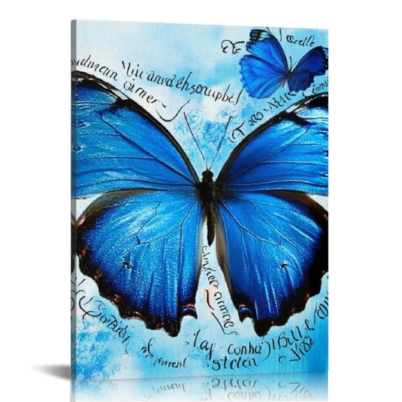 ZFLMY Butterfly Wings Wall Decor Modern Canvas Prints Home Decor Living Room Bathroom Bedroom Office Art 12x16in