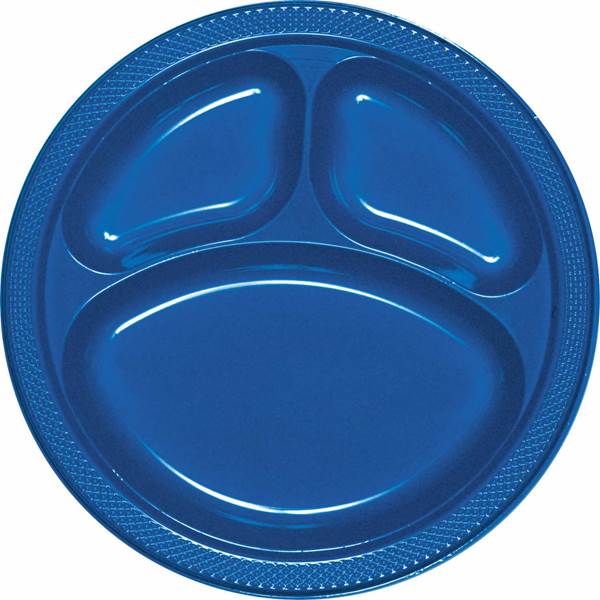 TRUE BLUE DIVIDED PLATE