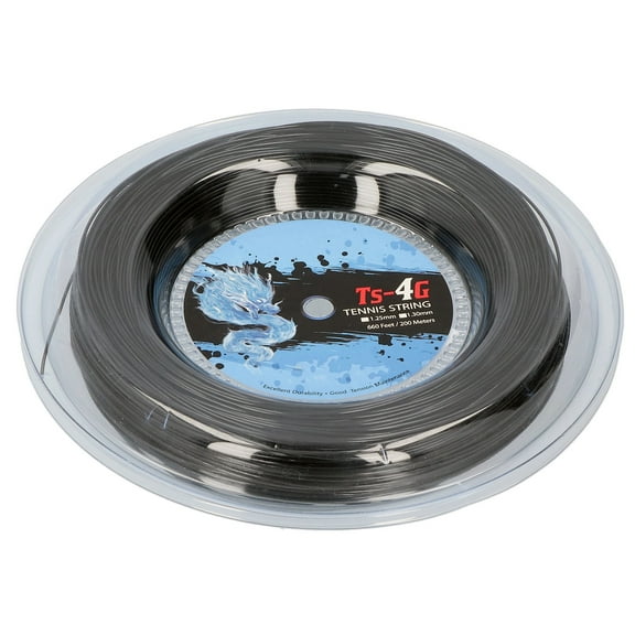 Tebru 200m Durable Polyester Tennis Racket String Round Strike‑Resistance Hard Racquet String