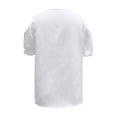 thumbnail image 4 of Gbsyewxs Shirts For Women V Neck Short Sleeve Solid Color Lace Trim Hollow Out Soft Summer Womens T Shirt White, 4 of 5