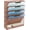 Brown, variant on 6 Tier Mesh Hanging Wall File Organizer, Desk Vertical Mail Paper Document Folder Holder Rack with Bottom Tray and Nametag Label for Office Home School, Light Purple