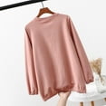 thumbnail image 5 of SELONE Womens Thermal Underwear Tops Dralon Undershirt Crewneck Long Sleeve Pullover Soild Tight Home Clothes Pink, 5 of 9