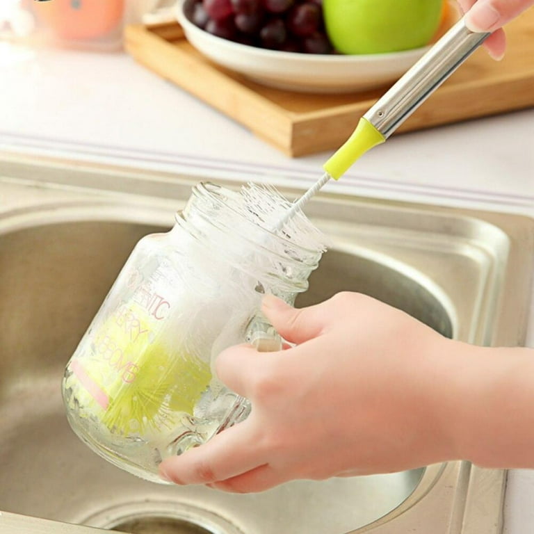 Bendable Nylon Cup Brush Cup Scrubber Glass Cleaner Kitchen Cleaning Tool  Long Handle Drink Wine Glass Bottle Cleaning Brush