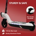 thumbnail image 5 of iRerts Kids Electric Scooter for 6-14 Year Old, Portable Kids Scooter for Boys Girls, 12V 45W Kids Electric Scooter with Front Big Light, Rear Brake, Colorful Deck Light, White, 5 of 9