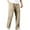 Khaki, variant on VSSSJ Men's Cargo Pants Stretch Waist Relaxed Fit Cotton Multiple Pockets Straight Leg Outdoor Casual Work Hiking Pants Khaki M